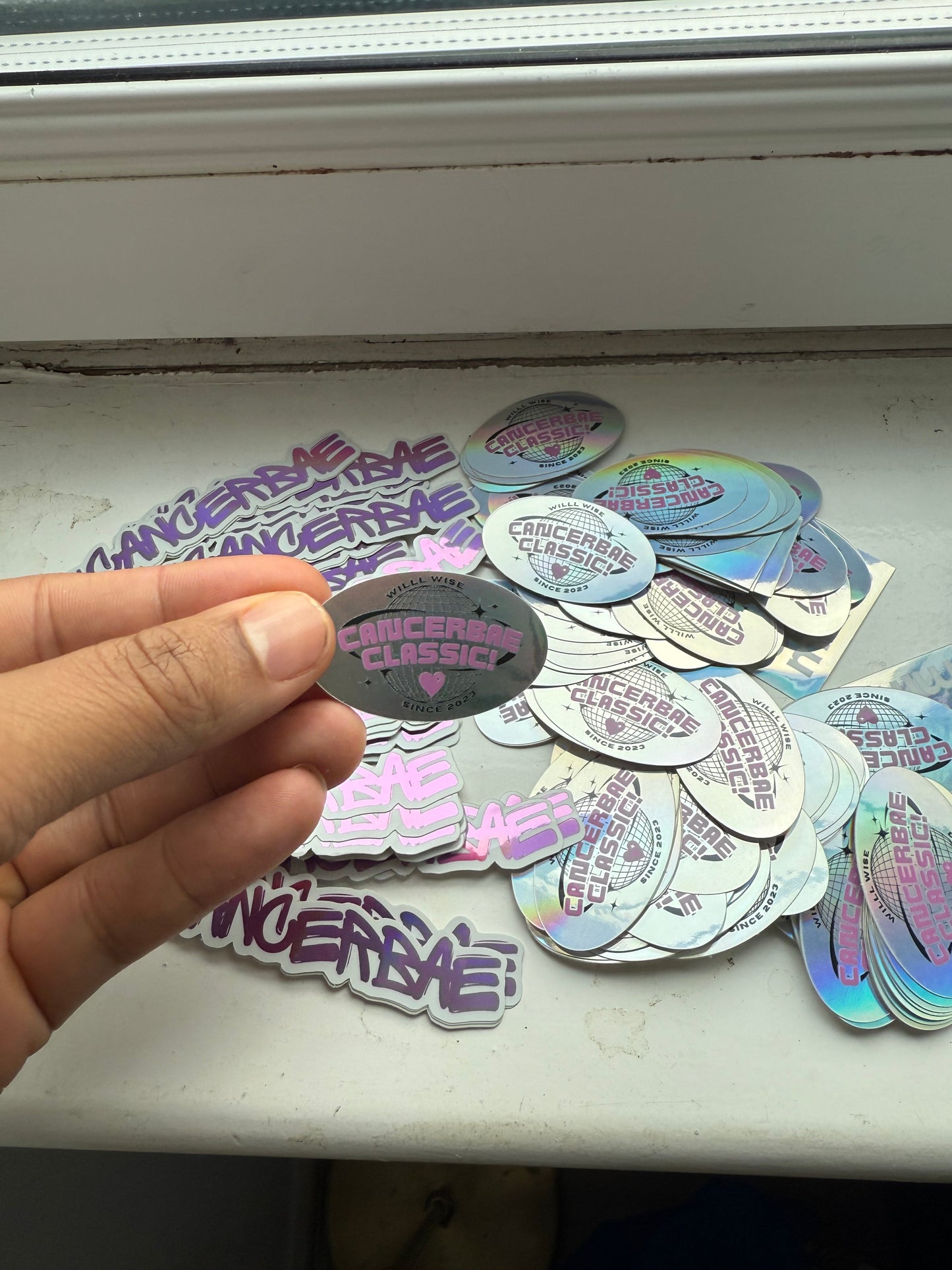 CancerBae Classic Holographic Sticker