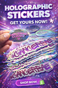 CancerBae Logo Holographic Sticker