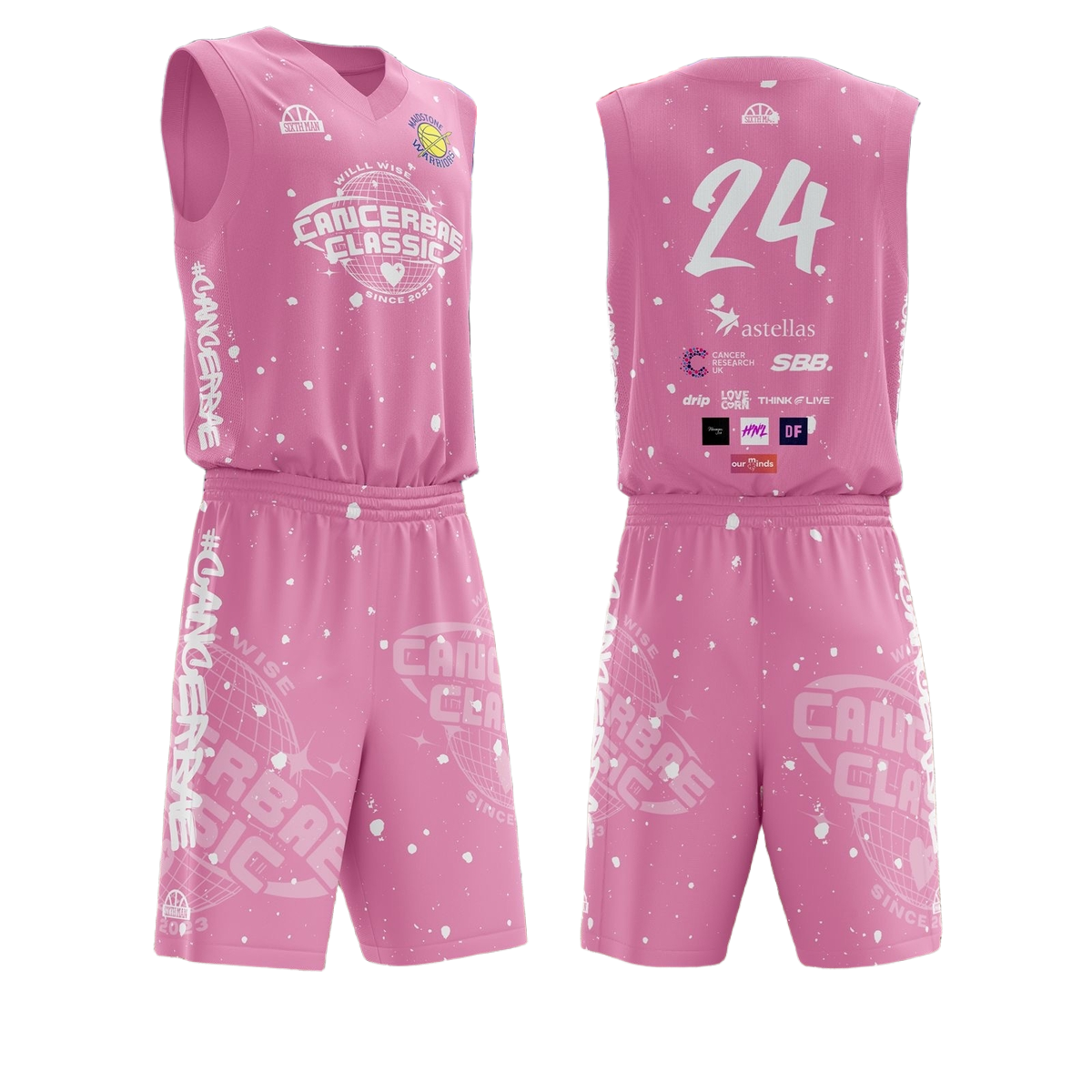 CancerBae Classic 3 Shorts Pink