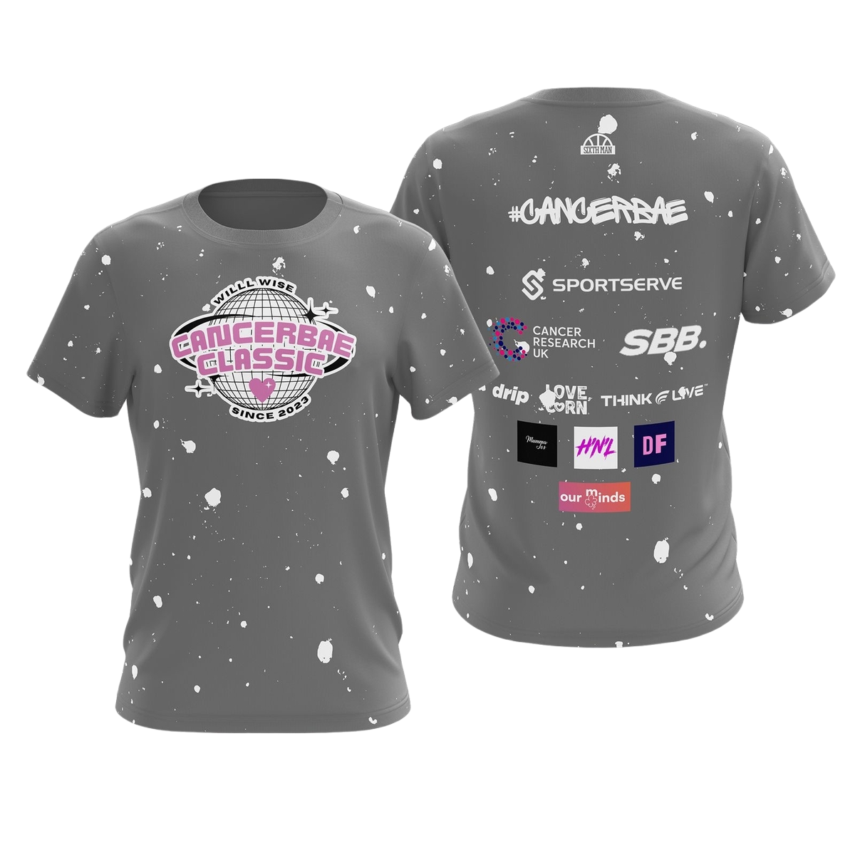 CancerBae Classic 3 Top Grey
