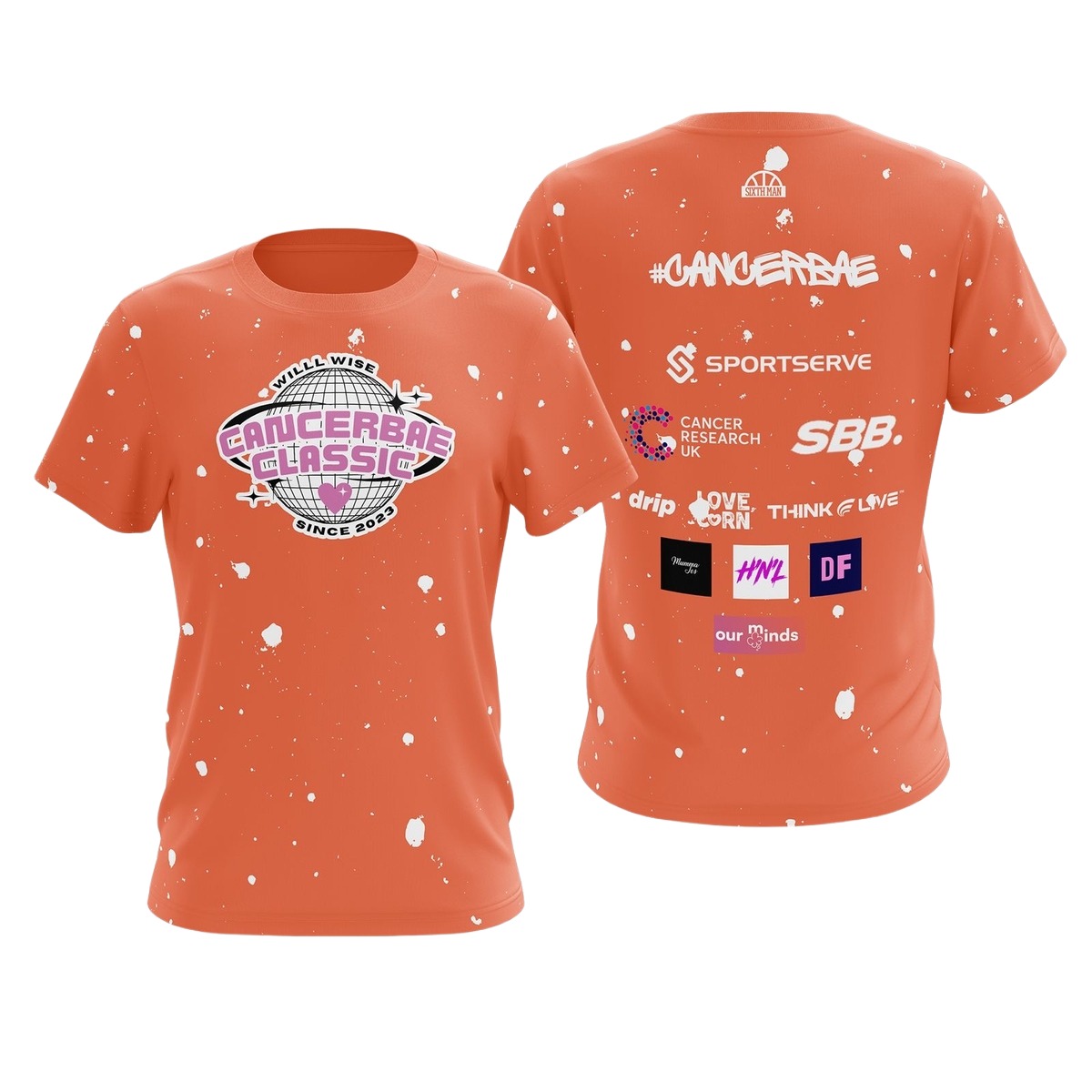 CancerBae Classic 3 Top Orange